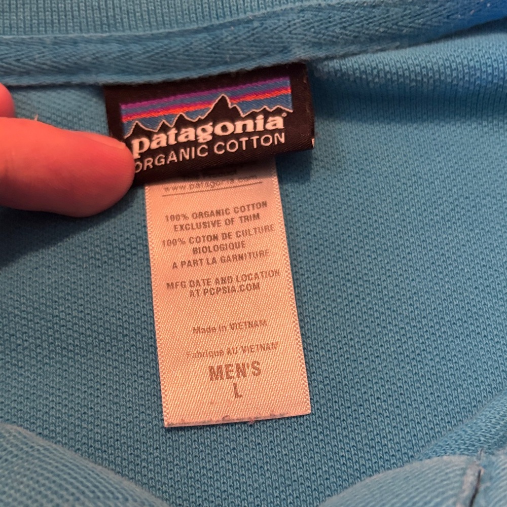 Patagonia Ocean Blue Polo Shirt - Picture 2 of 6